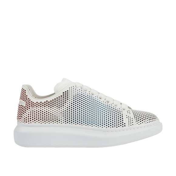 ALEXANDER MCQUEEN LARRY OVERSIZED PERFORATED SNEAKER (WHITE/MULTI) SIZE 42 - Picture 2 of 12